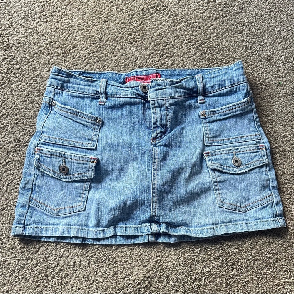 Y2K Hot Kiss Light Blue Mini Skirt